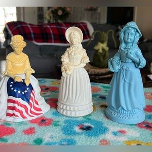 Avon FigurinesLittle Blue Girl, Betsy Ross July 4th 1976, Victorian lady .